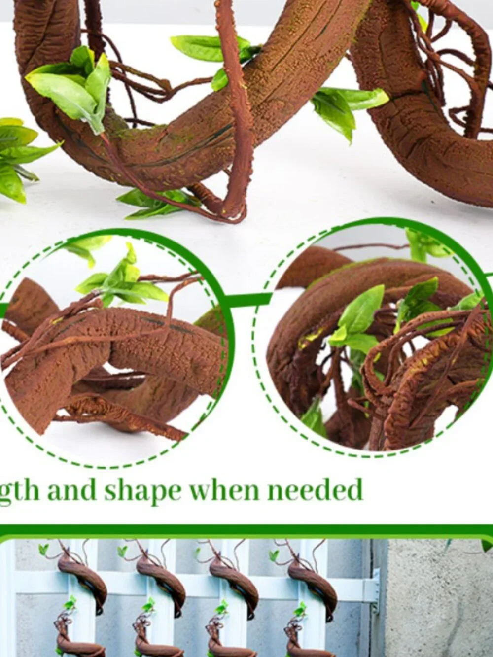 Realistic 6ft Bendable Faux Cottagecore Jungle Vine Decor